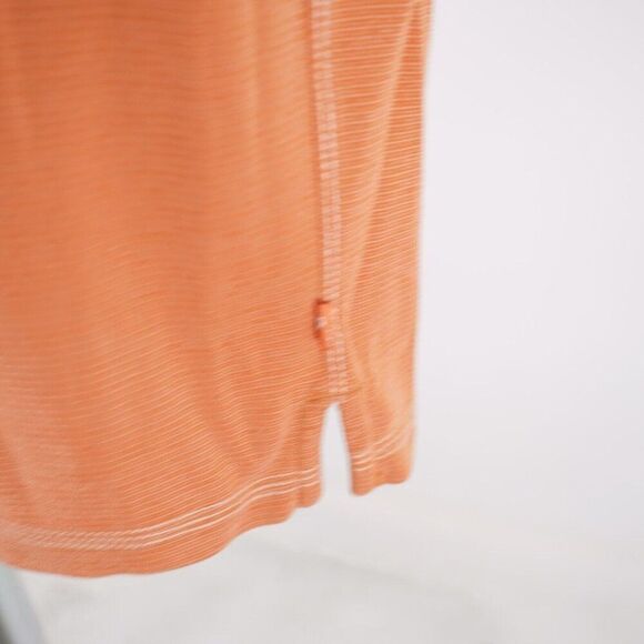 Tommy Bahama Large Orange Polo Shirt‎ Tencel Polyester Short Sleeve - Picture 4 of 13